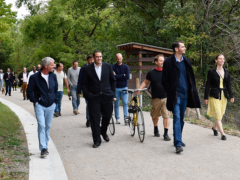 Inauguration du premier tronçon de la Promenade Nicolas Bouvier