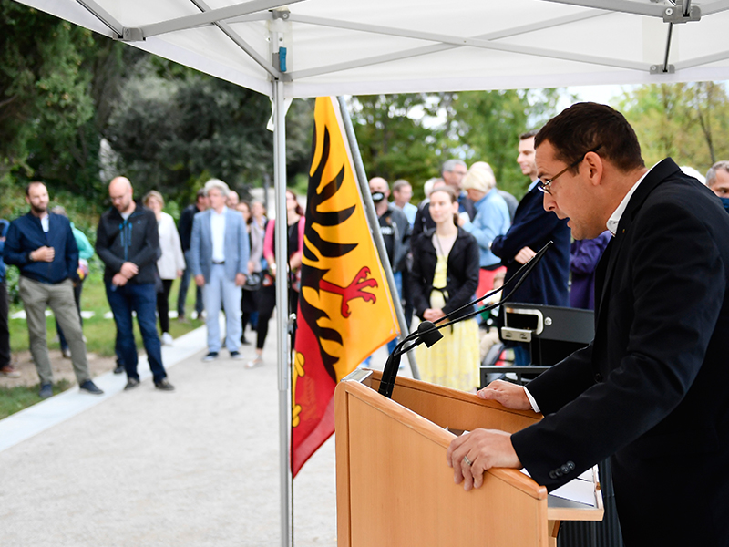Inauguration du premier tronçon de la Promenade Nicolas Bouvier