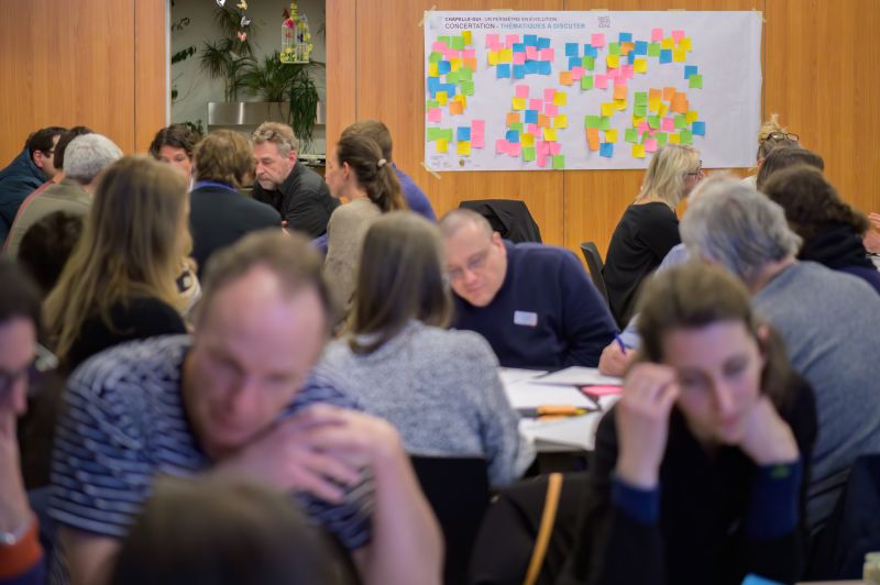 Séance de concertation du 4 avril 2023 pour l'élaboration du quartier Chapelle-Gui