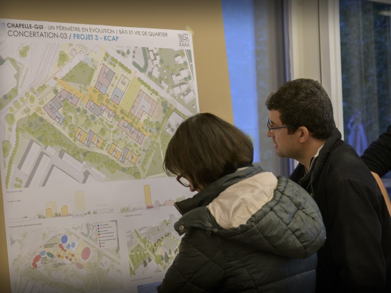 Séance de concertation pour l'élaboration du quartier Chapelle-Gui