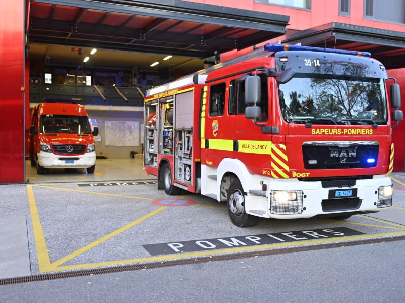 La compagnie des sapeurs-pompiers de la Ville de Lancy en images