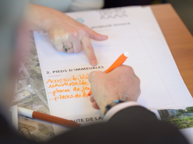 Séance de concertation pour l'élaboration du quartier Chapelle-Gui