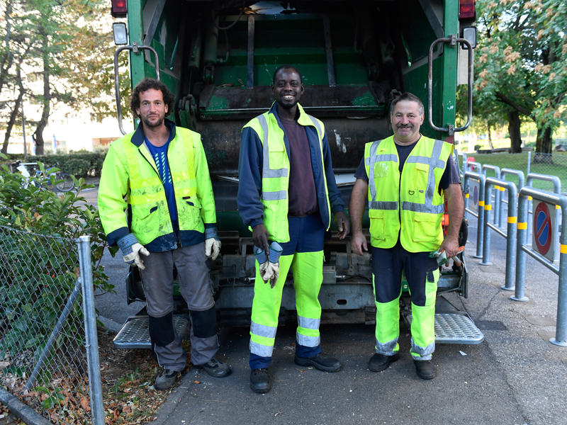 Photo: Alain Grosclaude La gestion des déchets à Lancy