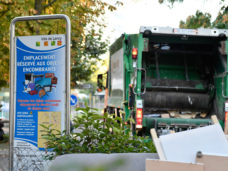 Photo: Alain Grosclaude La gestion des déchets à Lancy