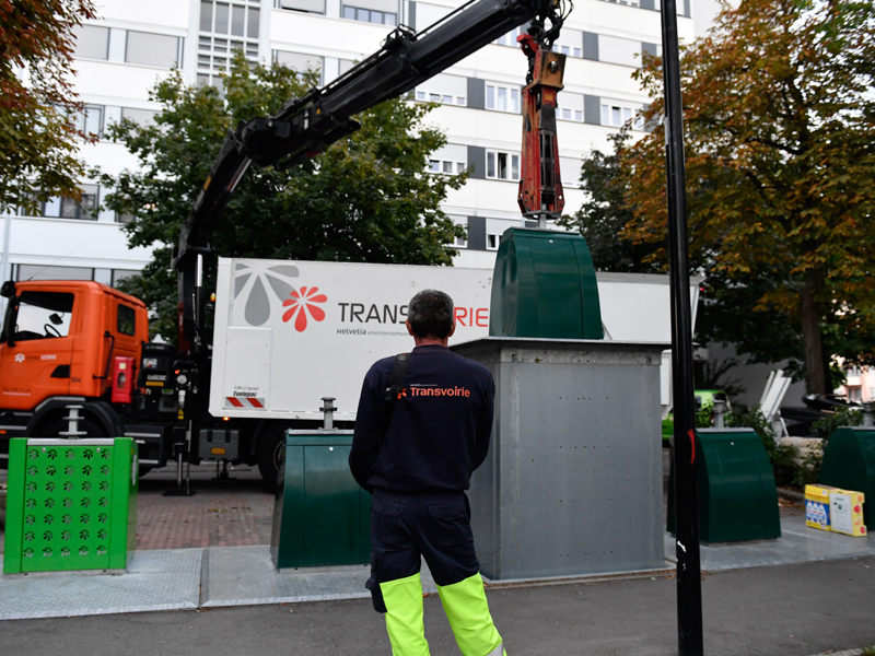 Photo: Alain Grosclaude La gestion des déchets à Lancy