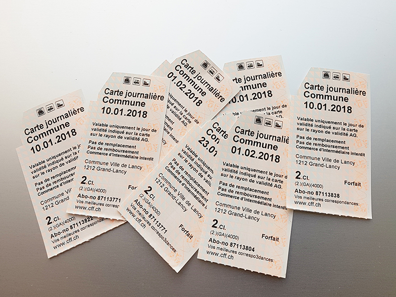 Cartes journalières CFF