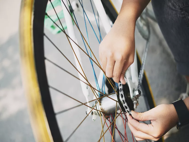 Station de réparation pour vélos 
