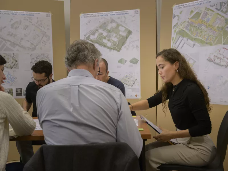 Présentation des premières réflexions des équipes, pour l'élaboration du quartier Chapelle-Gui - en images