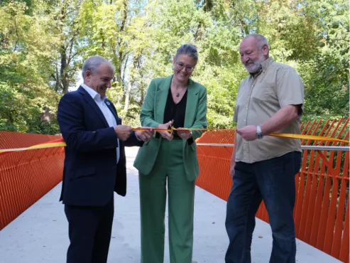 [Partenariat] Genève et Lancy inaugurent la passerelle du Nant-Manant.